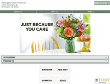 Tablet Screenshot of farmingtoncenterflorist.com